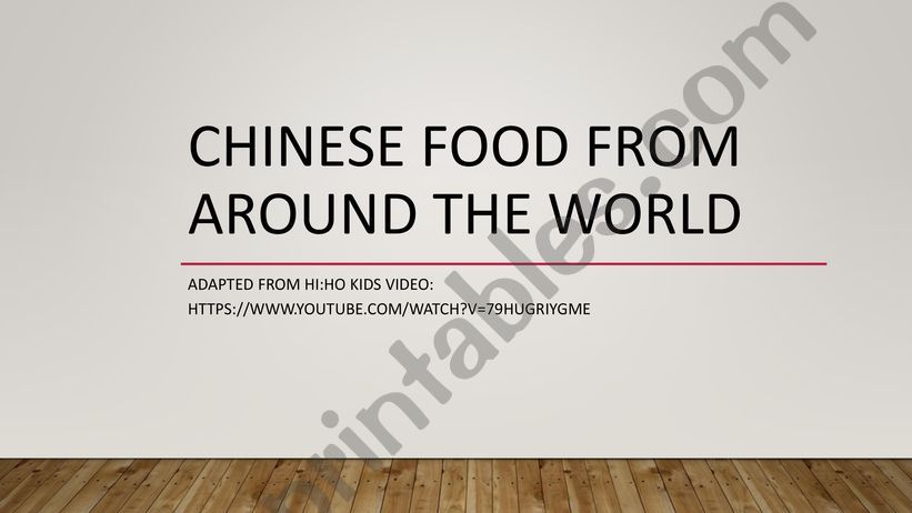 Chinese Food from around the World