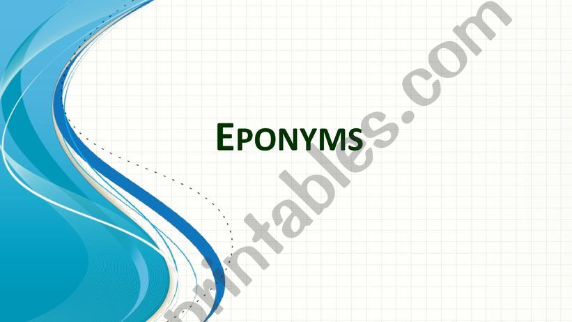 Eponyms powerpoint