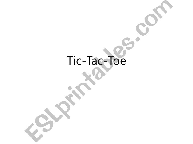 Tic-Tac-Toe powerpoint