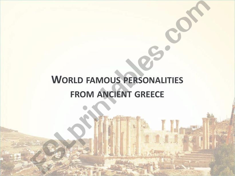 World Famous Personalities from Ancient Greece
