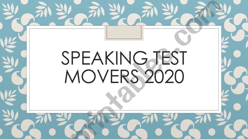 Speaking test powerpoint