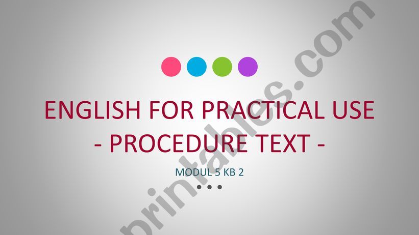 procedure text : recipes powerpoint