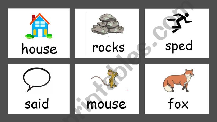 The Gruffalo Rhyming words matching game