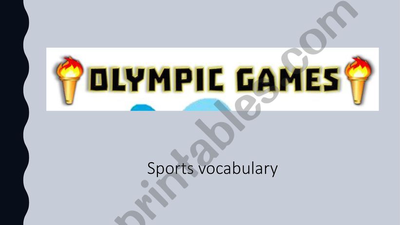 Esl English Powerpoints Olympics Sports Vocabulary