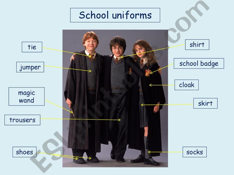 Human body and school uniforms 