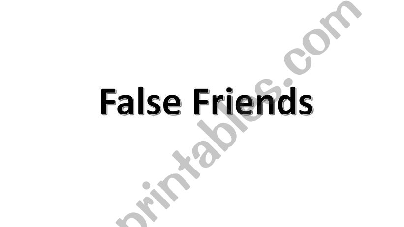 False Friends (Portuguese-English)