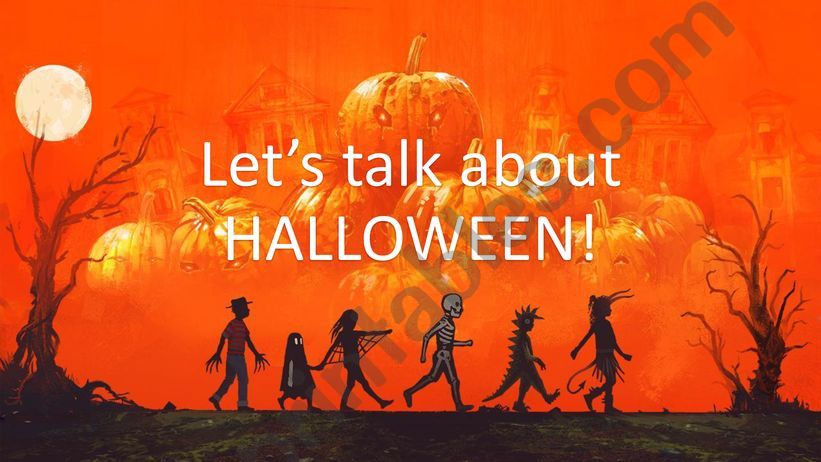 Talking about Halloween powerpoint
