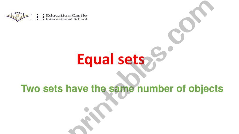 Equalizing sets powerpoint