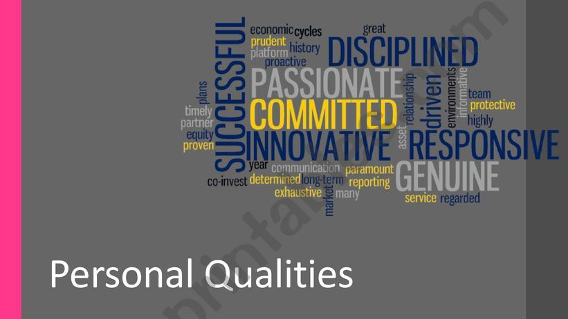 Personal Qualities powerpoint