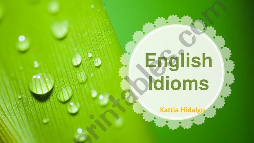 Idioms ppt powerpoint