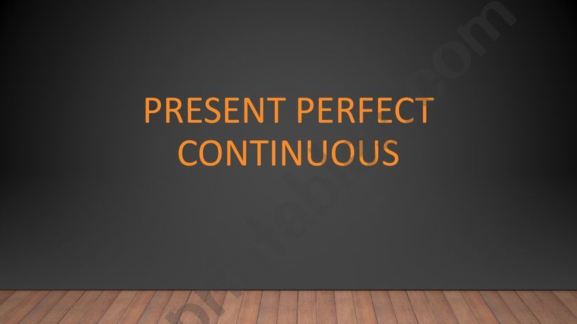 Present Perfect Continuous Question Hot Potato