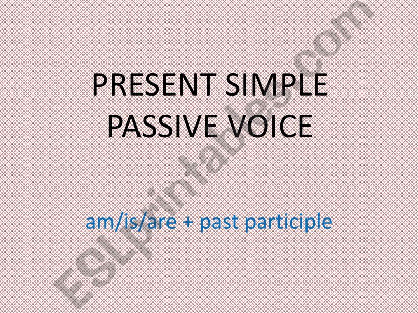 PASSIVE VOICE GAME powerpoint