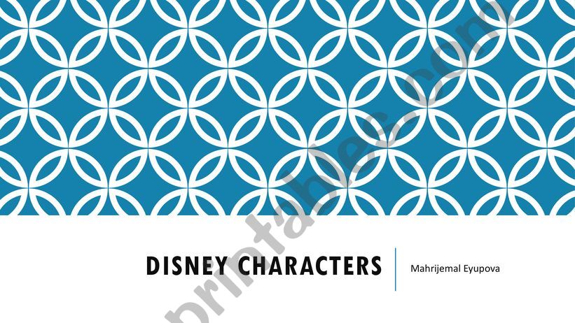 Disney Characters powerpoint