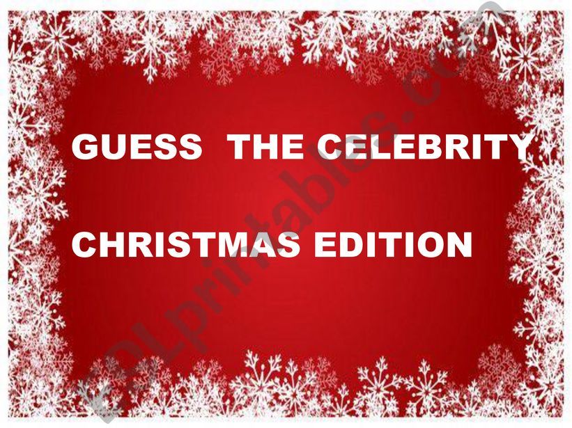Guessing game: Christmas celebrities