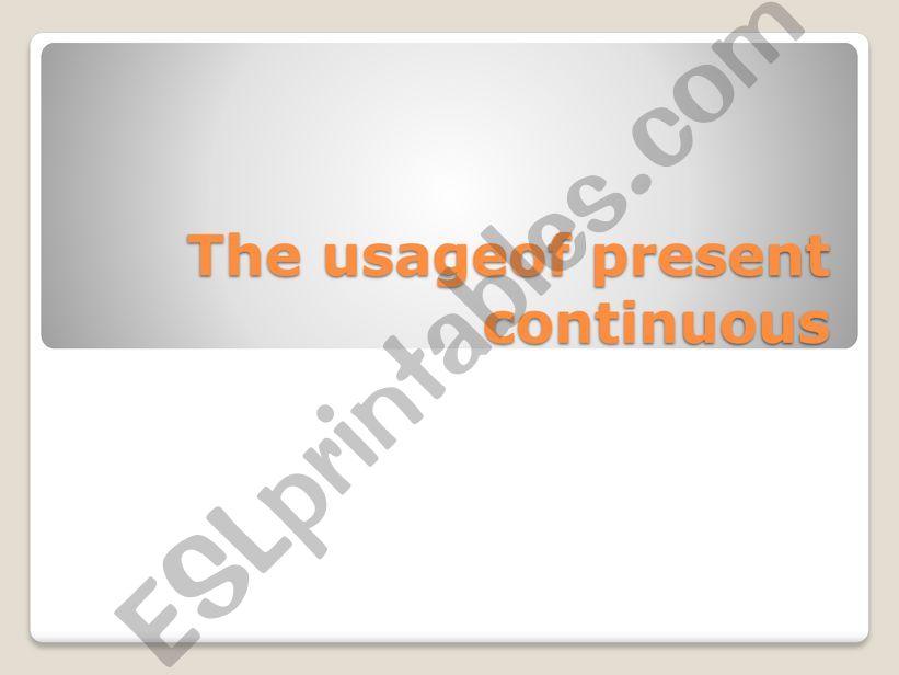 Present progressive powerpoint