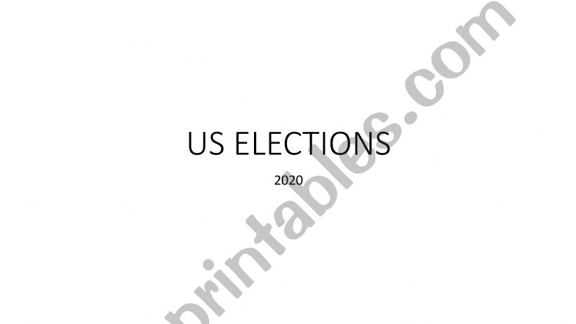 US ELECTIONS powerpoint