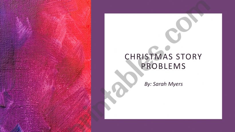 Christmas Story Problems powerpoint