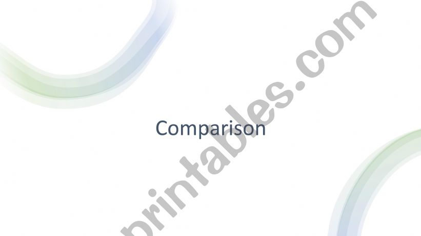 Comparison powerpoint