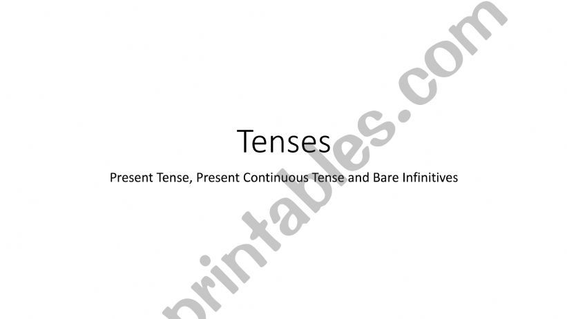 Present tense and present continous tense