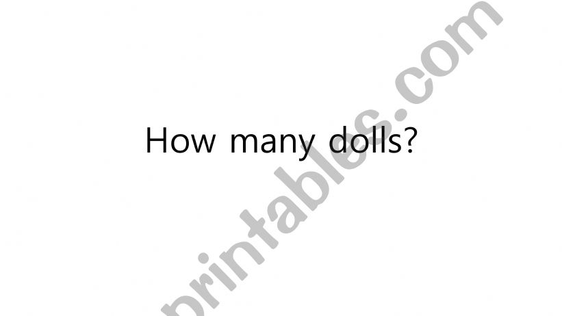 How many dolls? powerpoint