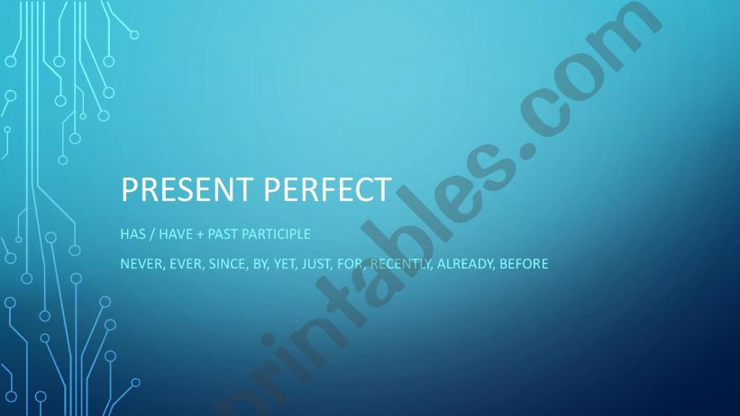 PRESENT PERFECT powerpoint