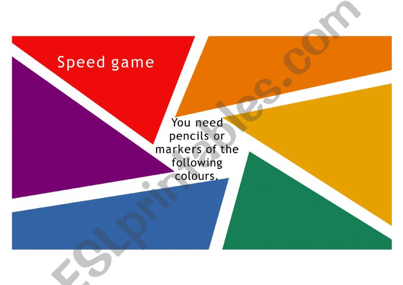 Speed Game powerpoint