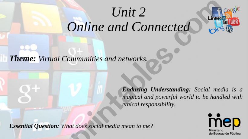 ONLINE & CONNECTED powerpoint