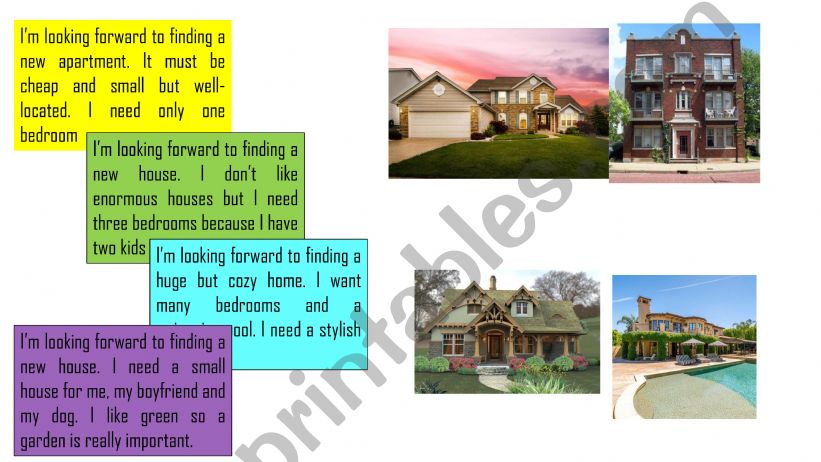 Adverts and houses powerpoint