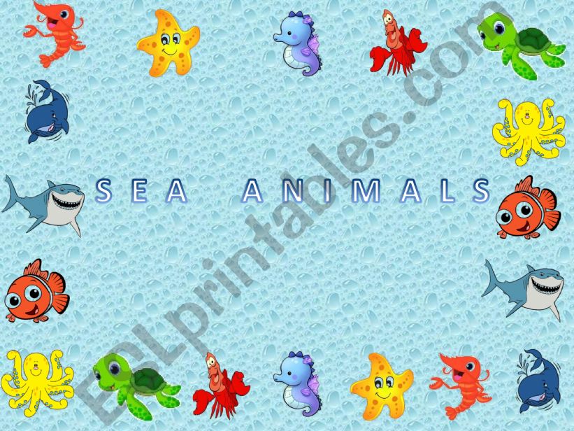 Sea Animals Vocab Matching Game