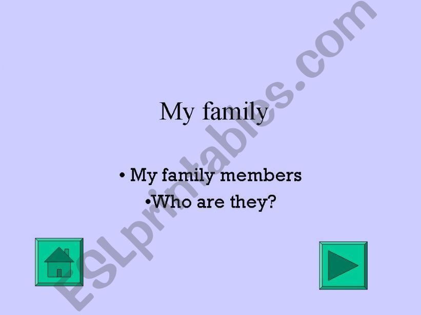 My family game powerpoint
