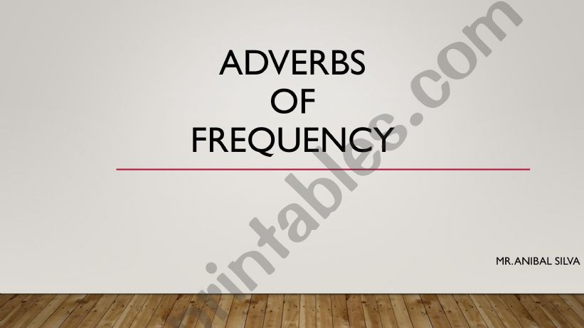 adverbs of frecuency powerpoint