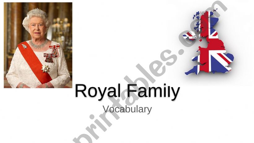 Royal Family Vocabulary powerpoint