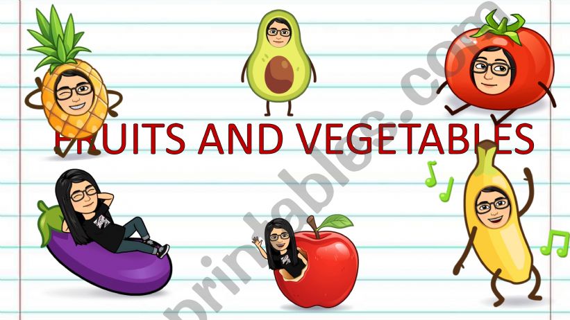 FRUITS AND VEGETABLES powerpoint