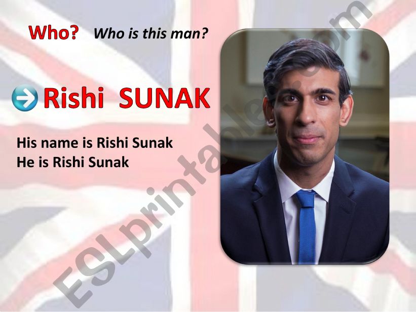 Rishi Sunak powerpoint