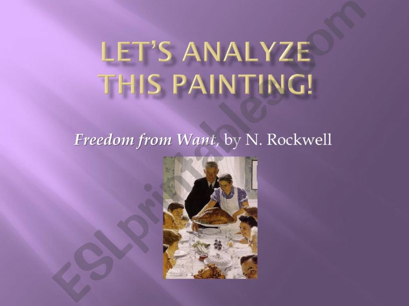 Freedom from Want Rockwell Analysis