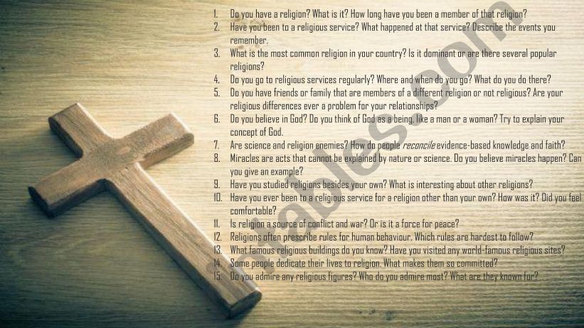 discussion - religion powerpoint