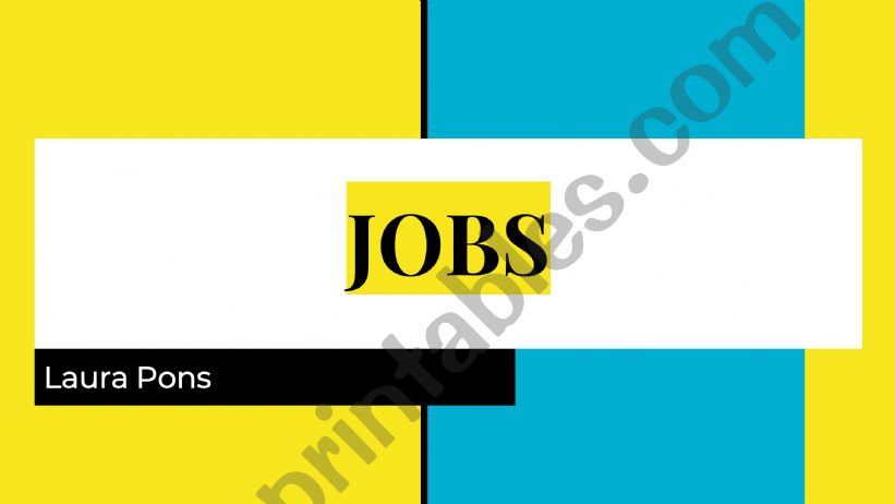 Jobs and job places : flashcards and activities