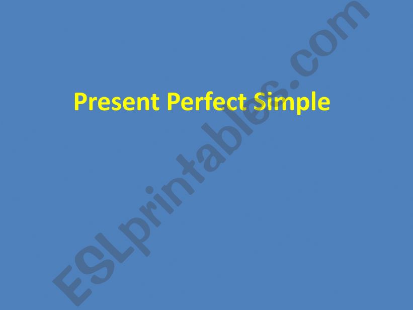 Present Perfect powerpoint