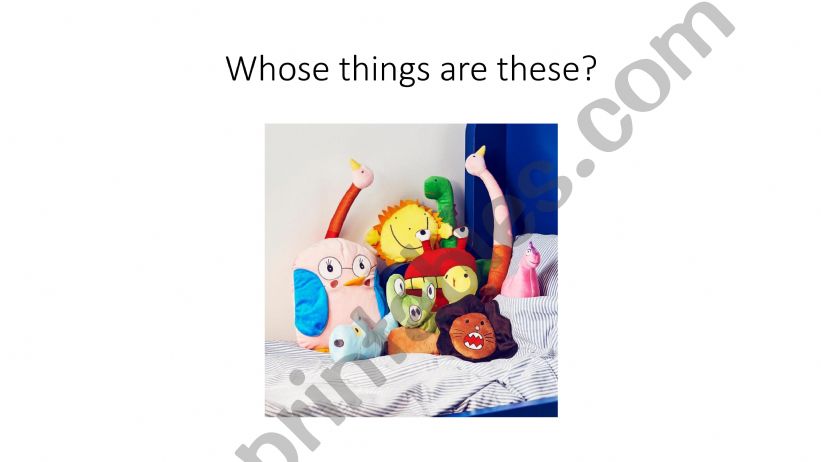 Whose things are these? powerpoint