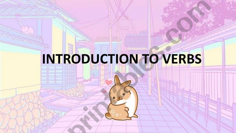 Introduction to verbs powerpoint