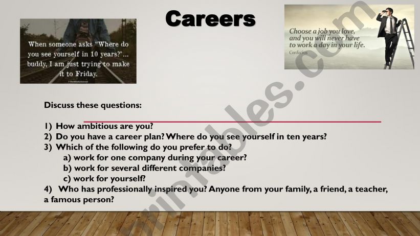 Careers Discussion powerpoint