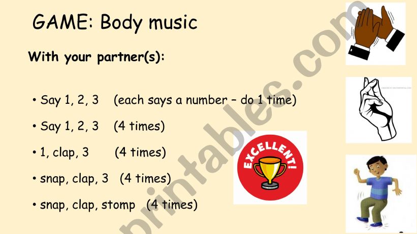 body music - activity powerpoint