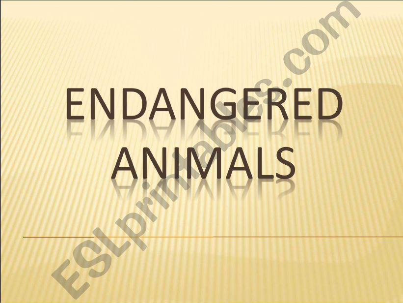 endangered animals powerpoint