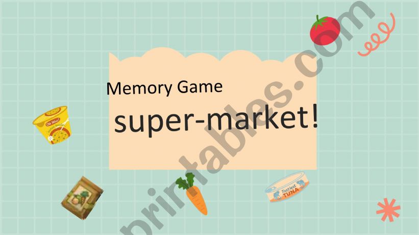 Lets go to the supermarket! Remember game