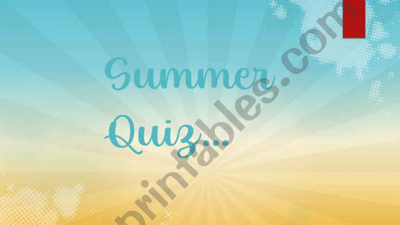 Summer Quiz (B1 Level) powerpoint