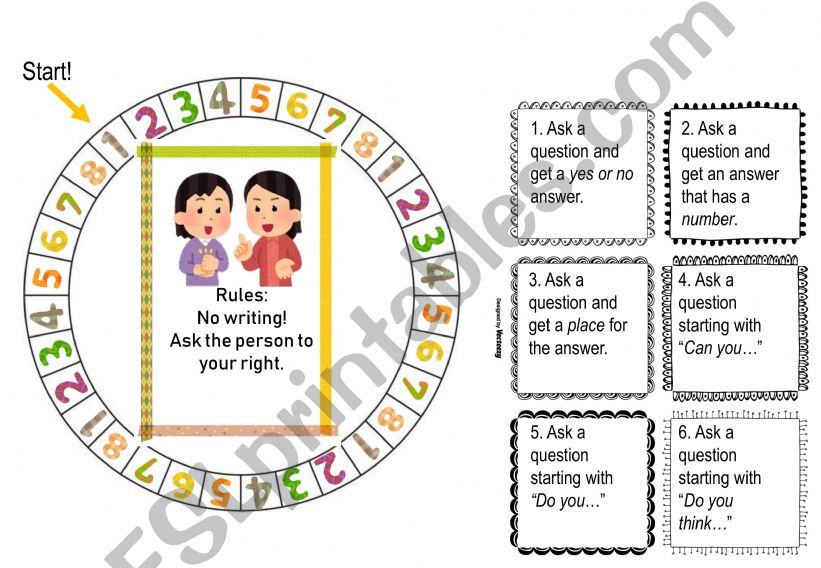 Question Board Game Printable 