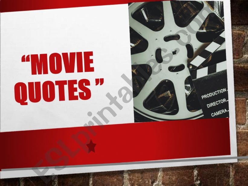 Movie Quotes Guessing Game powerpoint