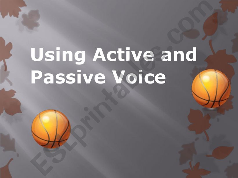 Passive Voice powerpoint