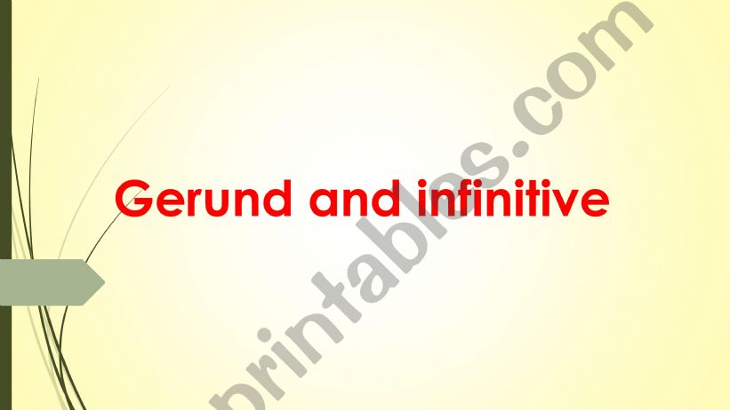 gerund and infinitive powerpoint