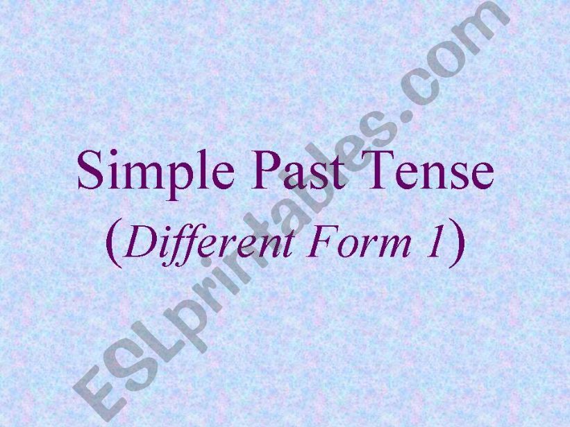 Simple Past powerpoint